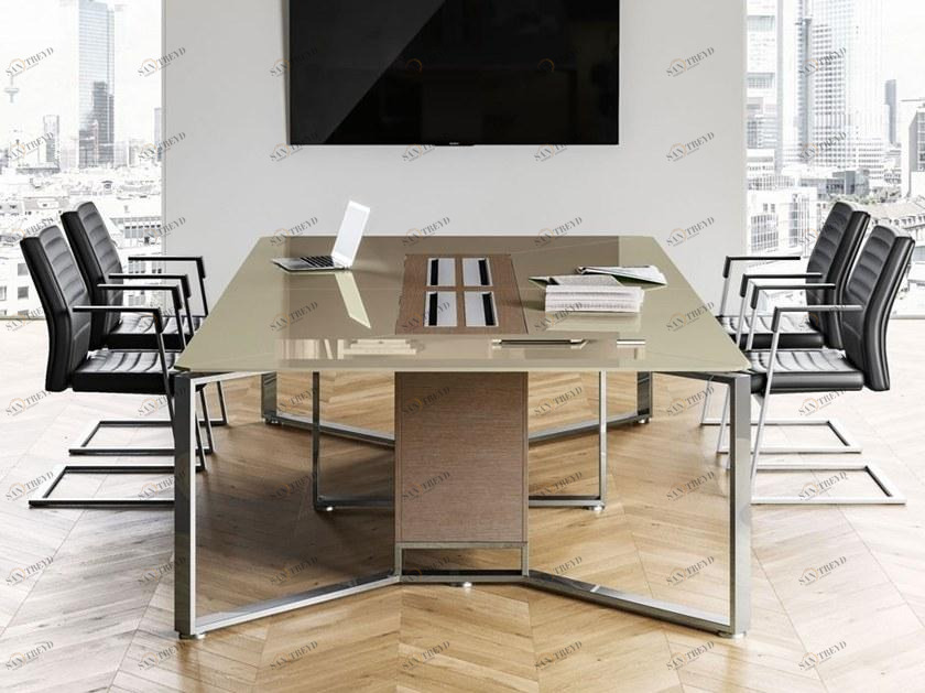 Las Mobili Прямоугольный стол для совещаний с системой управления кабелями I-meet sun-id-1400874