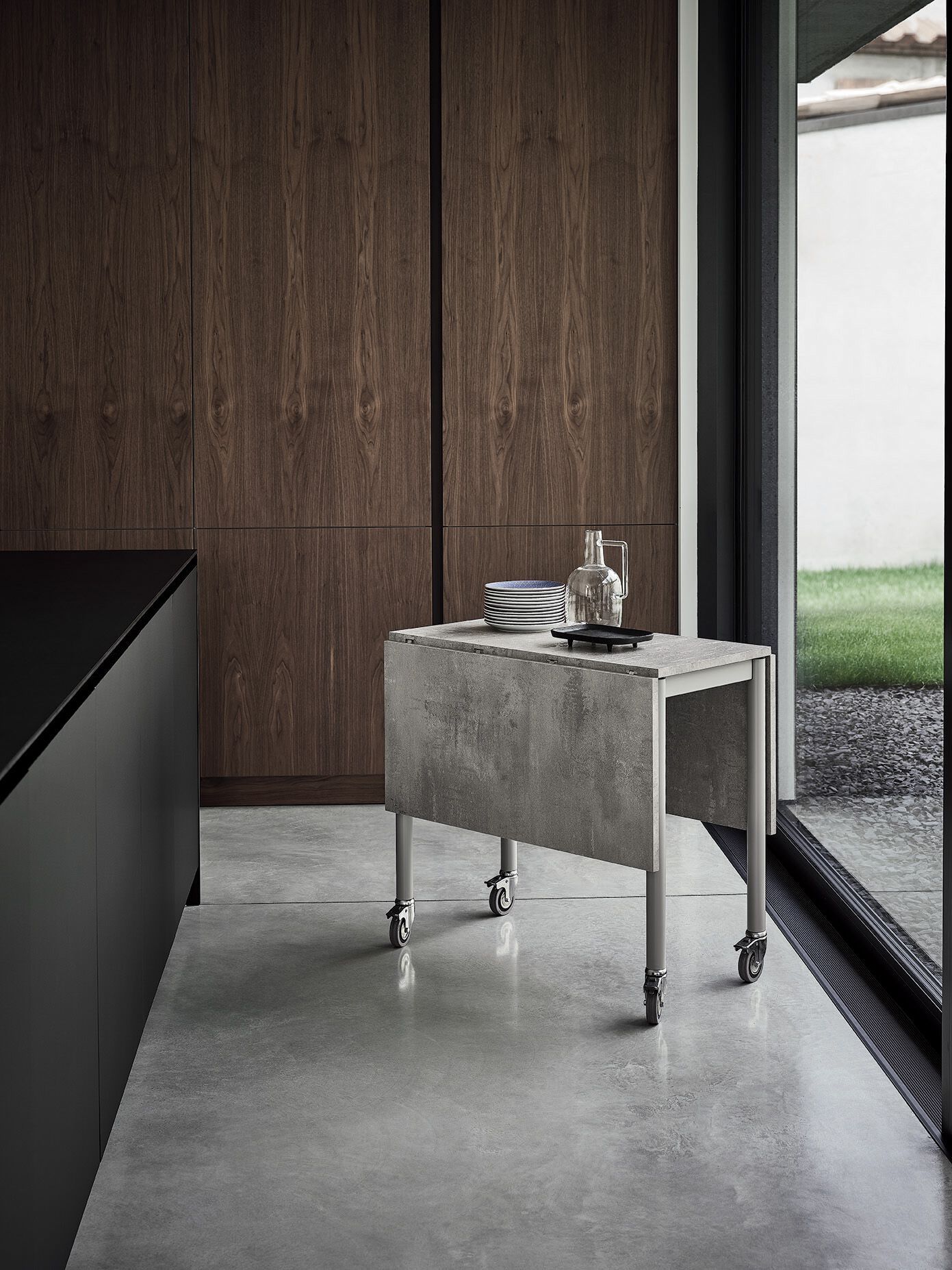 Раздвижной стол из меламина с колесами Bontempi Casa FLASH ARCH-00111741 - Вид №1