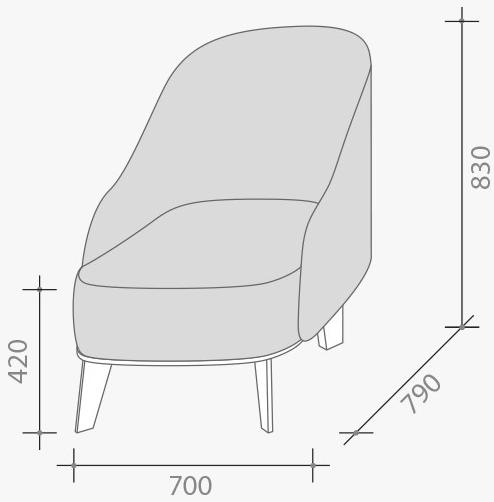 Lema Мягкое кожаное кресло с подлокотниками sun-id-1414916 - Вид №4