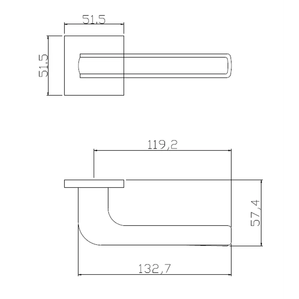 Дверные ручки EDSON EDS-177B-Q2 белые для межкомнатных дверей 85170511 STLM-0059407 - Вид №4