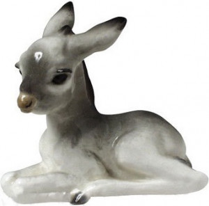 95082 Императорский фарфоровый завод Скульптура "Ослик" Фарфор твердый