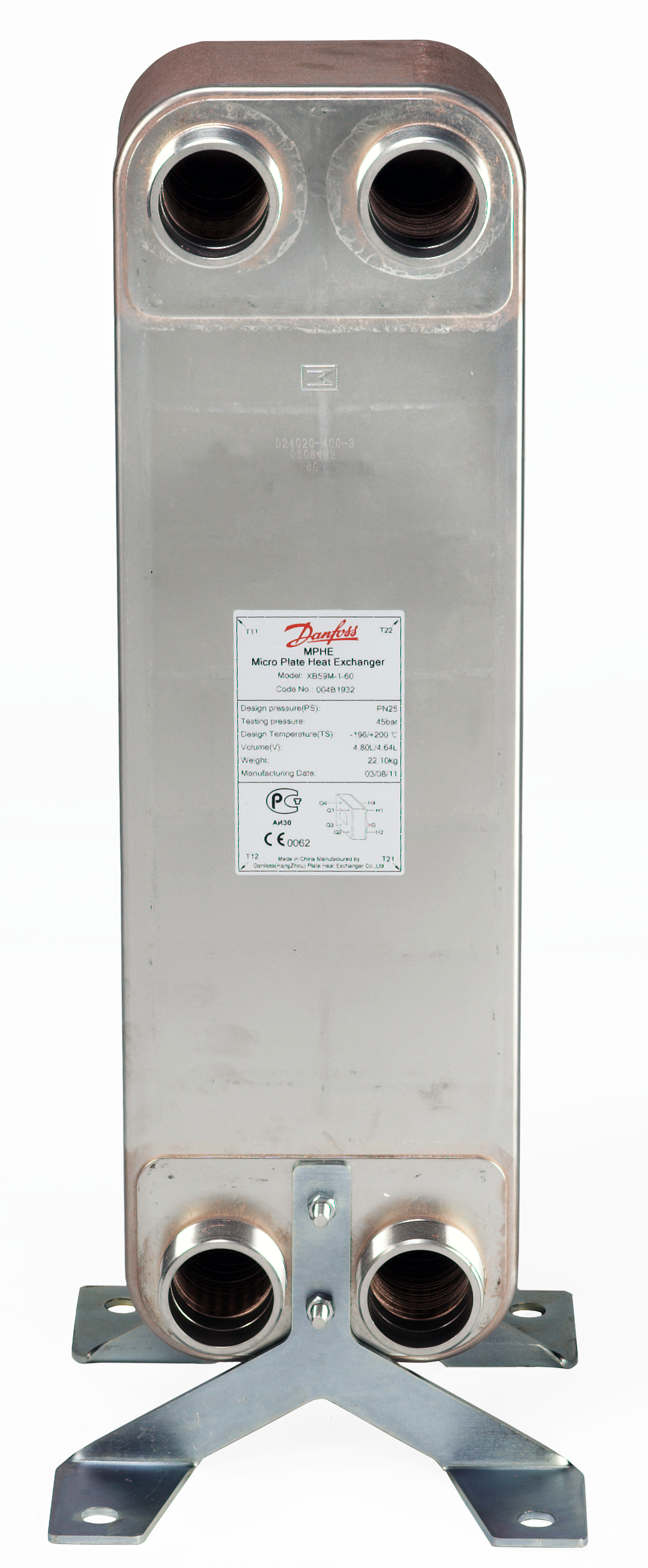 Danfoss Паяный пластинчатый теплообменник серии XB59M XB 59M-1-100 Паяный ТО 004B1937  - Вид №25
