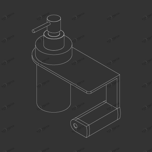 Полка с Delrin® дозатором, установку на право  LTZ111 CEADESIGN 