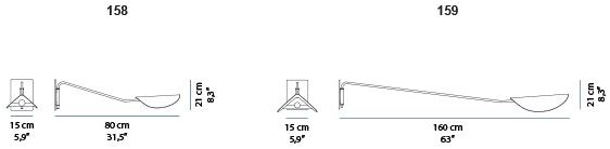 Oluce Бра из металла с фиксированным кронштейном Plume sun-id-1414104 - Вид №3