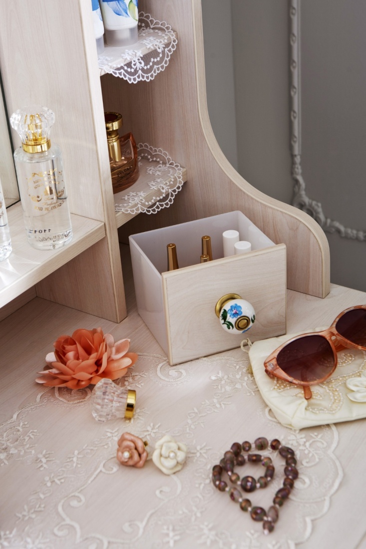 Зеркало деревянное с полками для комода беленый дуб Flora CILEK FLORA 00-3832529 Бежевый Santreyd - Вид №3