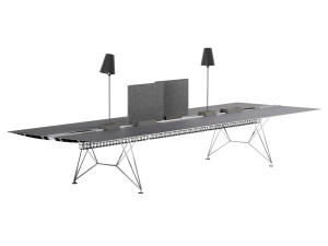 Прямоугольный алюминиевый стол для совещаний