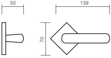 Pasini Ручка из латуни на розетке с замком  3671  - Вид №2