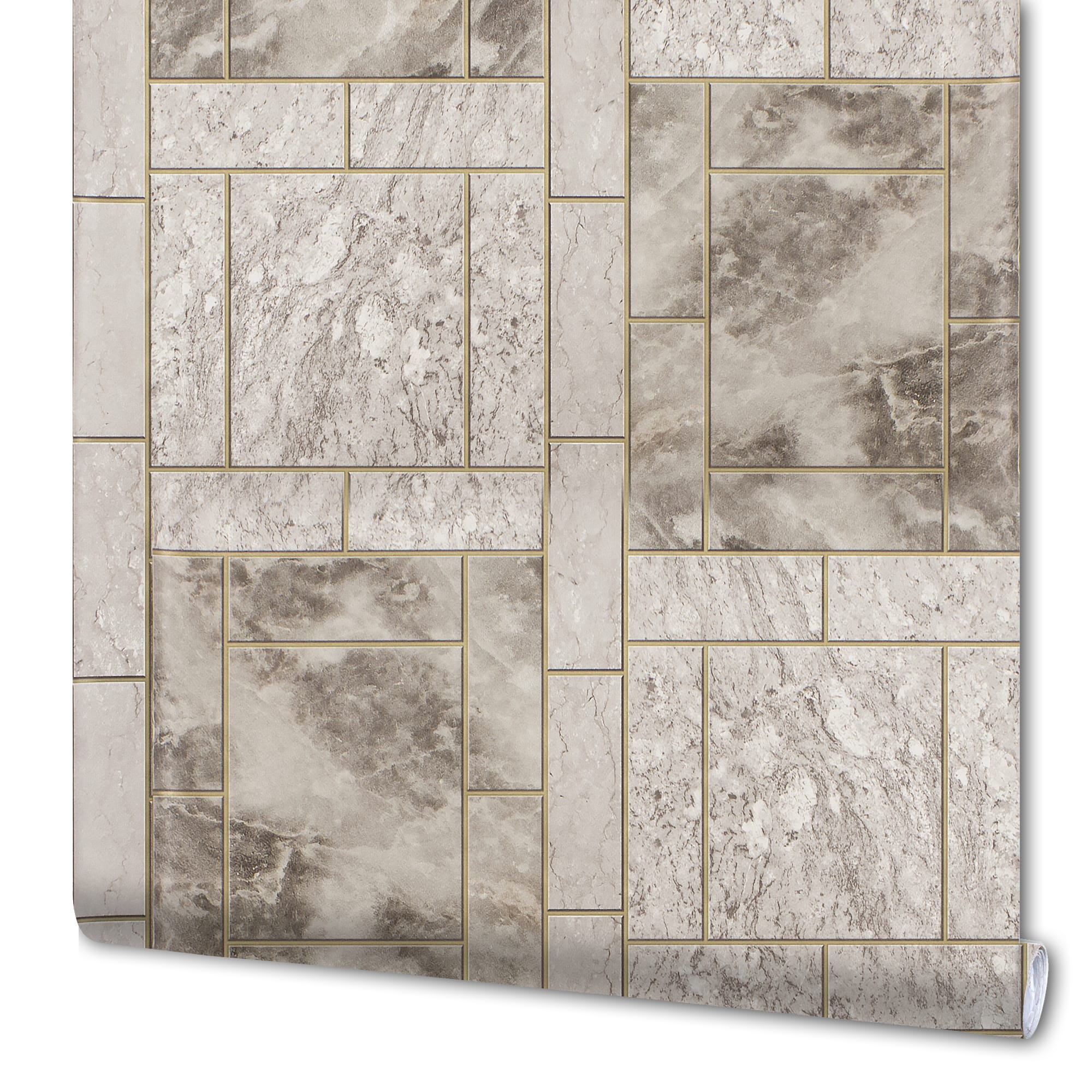 82938295 Обои бумажные серые 0.53 м 388-17 ВГ1 Плитка Santreyd 