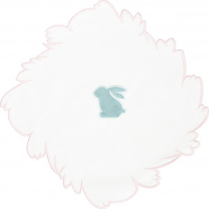 10677594 Truffle Bee Набор плейсматов Truffle Bee Easter bunny velvet 46х46см, 2шт, белый-тиффани, полиэстер Ткань