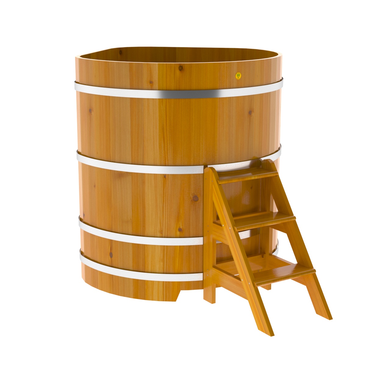 2316 Купель угловая из лиственницы Рустик 1,19х1,19х1,4 натуральная Alyarus 