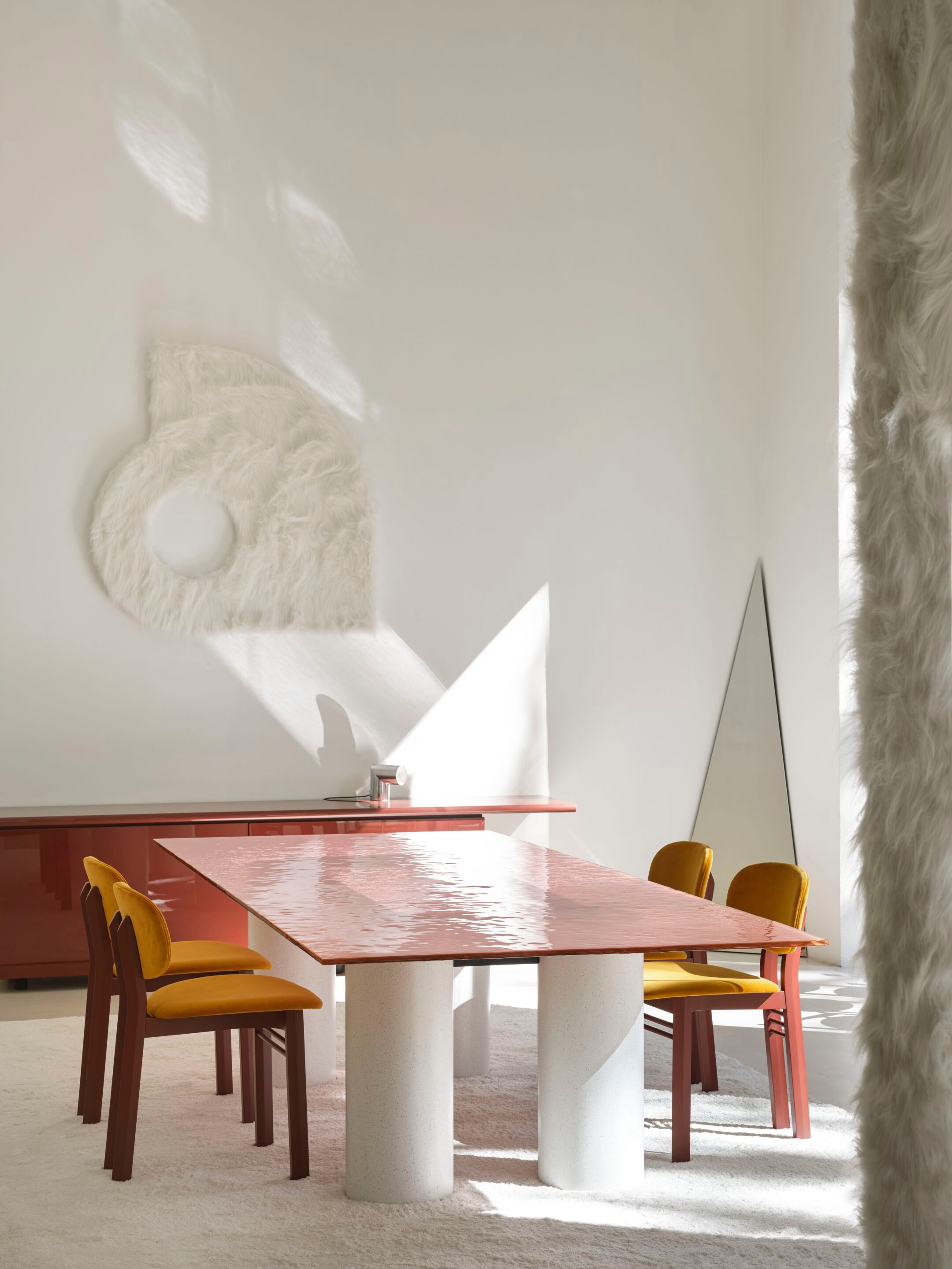 Прямоугольный стеклянный стол с основанием в прохладном ACERBIS SERENISSIMO ARCH-00131226 - Вид №3