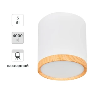 Светильник встраиваемый светодиодный квадратный DLUS LED5W 5 Вт цвет никель