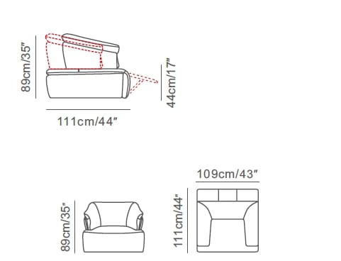 Кожаное кресло с электрическим движением CAMPO DE' FIORI Coast ARCH-00061298 - Вид №5