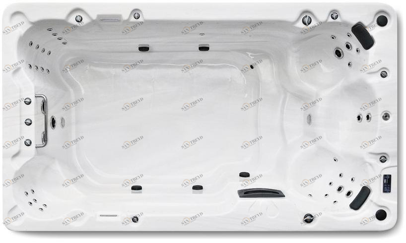 Gruppo Treesse Надземная прямоугольная гидромассажная ванна с хромотерапией Swim spa sun-id-1356573
