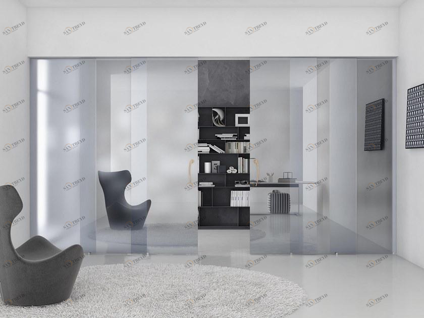 FOA Раздвижная стеклянная дверь с ручкой-запятой Space sun-id-1433757