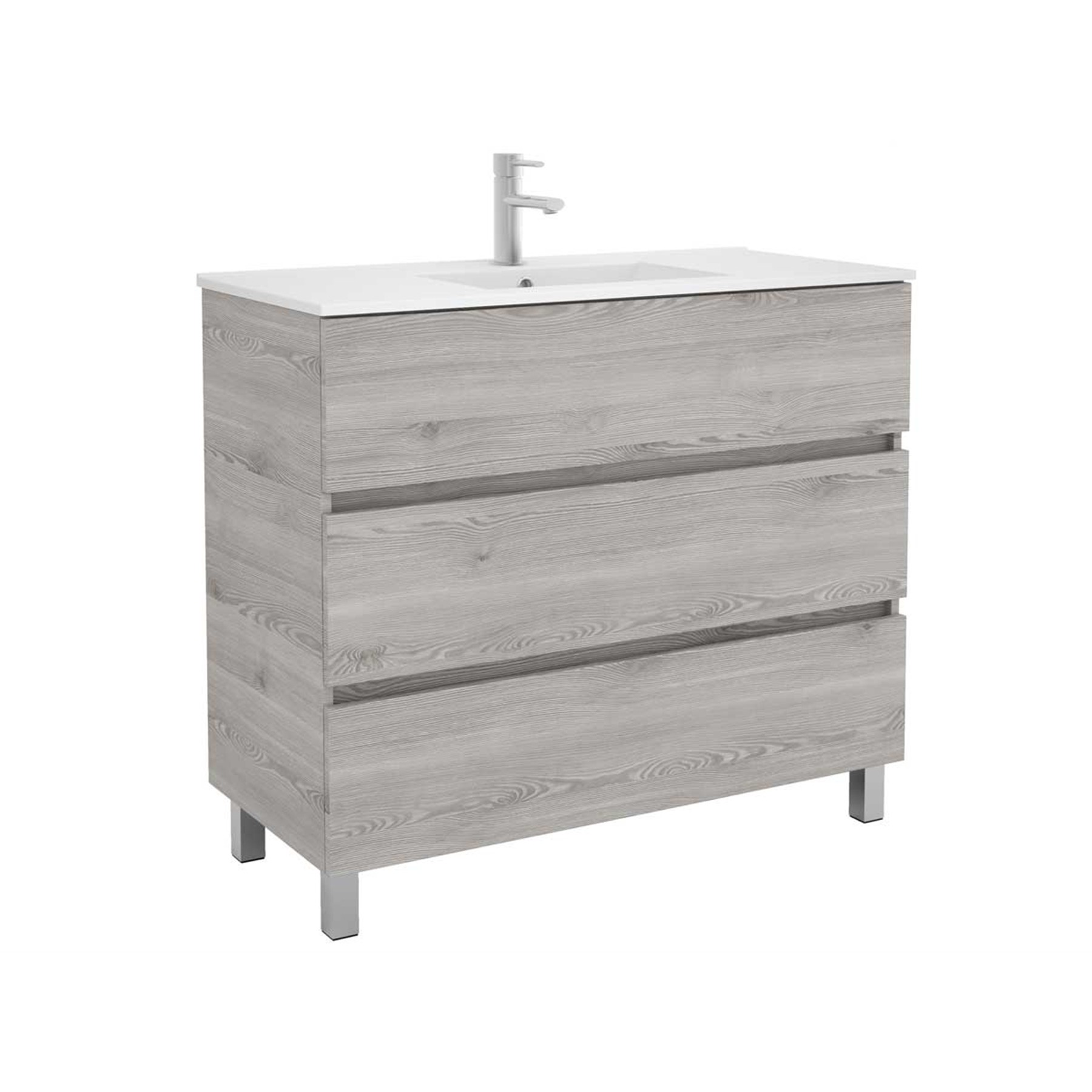 26574 SALGAR Мебель для умывальника FUSSION LINE 1000 3 ящика BAY PINE 997 x 868 x 450 мм Лавровая сосна - Вид №1