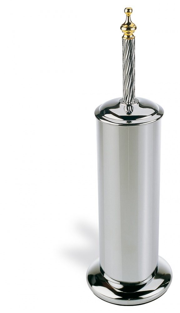 G039(04) Stil Haus Giunone, напольный металлический ёрш, цвет белый - золото