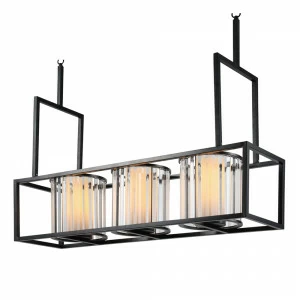 Подвесной светильник Carducci от Delight Collection KM0775P-3 DELIGHT ДИЗАЙНЕРСКИЕ 243739 Прозрачный;черный