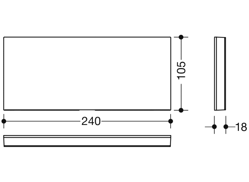 950.51.016XA монтажная пластина с крышкой HEWI System 800 K  - Вид №2