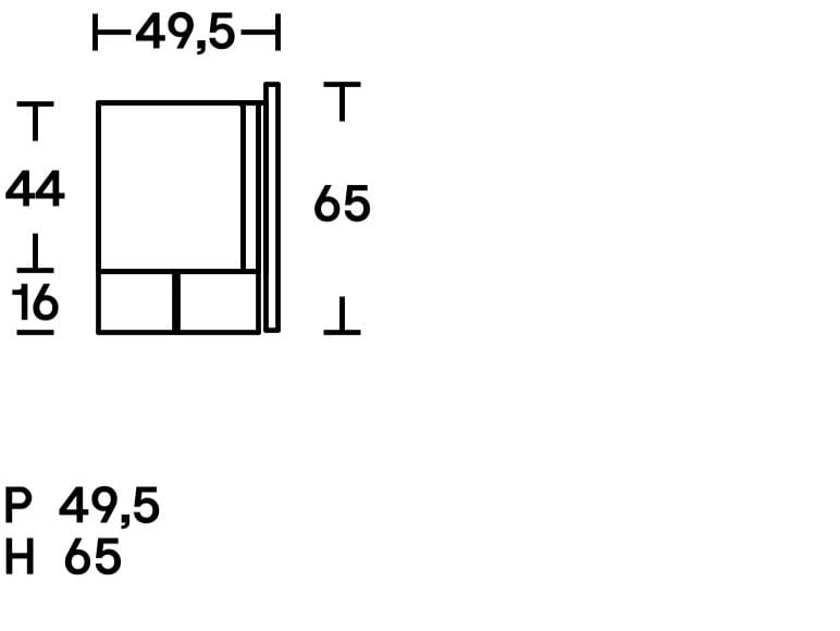 Низкий шкаф со светодиодной подсветкой ACERBIS Alterego ARCH-00086623 - Вид №8