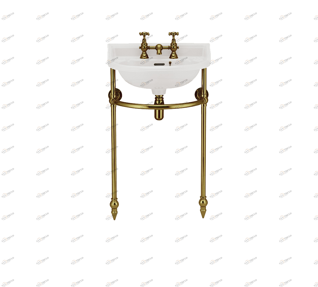 Gentry Home Таз большой белый Victorian Бронза GH102930