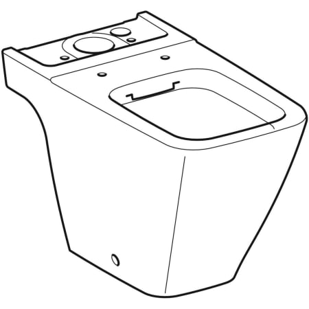200930000 Напольный унитаз Geberit iCon Square для смывного бачка наружного монтажа, безободковый, закрытая форма, Rimfree Geberit  - Вид №1
