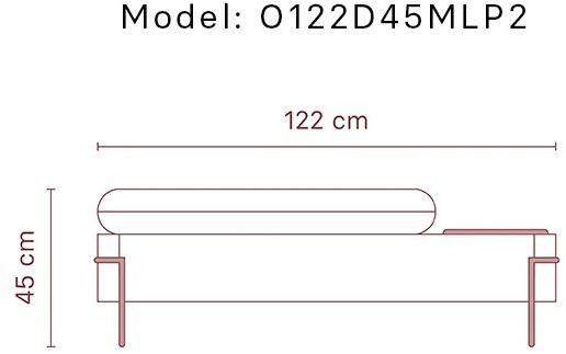 Momocca Модульная скамья со спинкой, обитая тканью Olga sun-id-1453689 - Вид №18