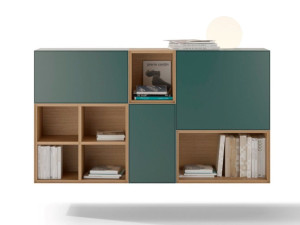 Секционный подвесной шкаф из дерева