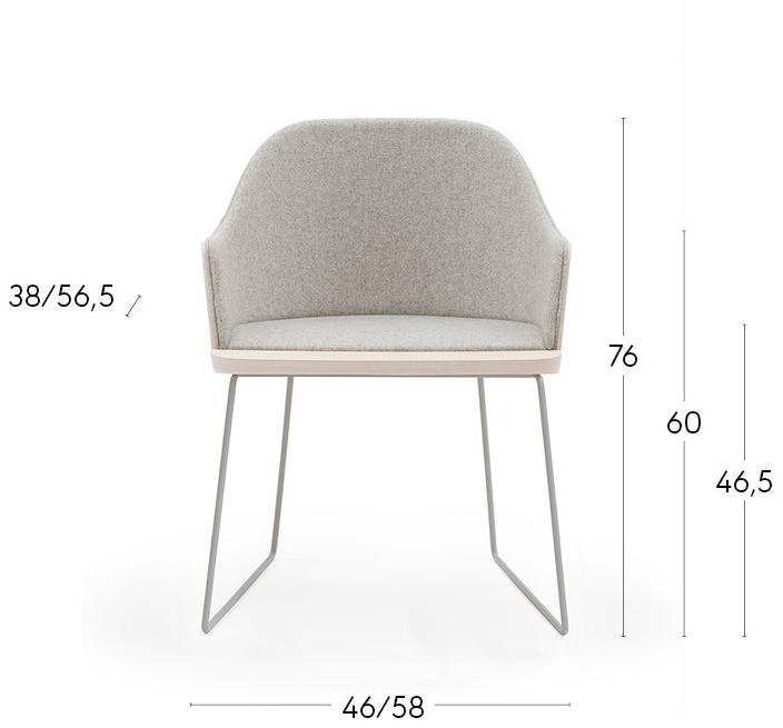 Billiani Стул из ткани с подлокотниками Fitt classic 032 - Вид №1