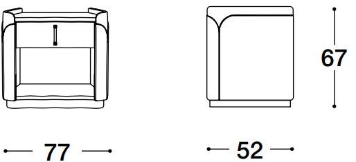 VOLPI Прикроватная тумба с ящиками Luigi volpi Lv-83001.cd1 - Вид №1