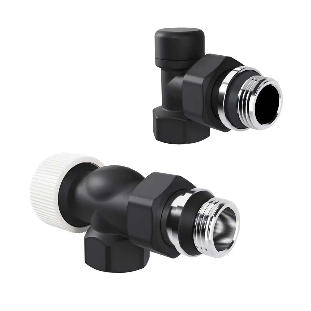Термостатический комплект для радиатора осевой Royal Thermo Design 1/2" латунь цвет черный 89423322 STLM-2139043 
