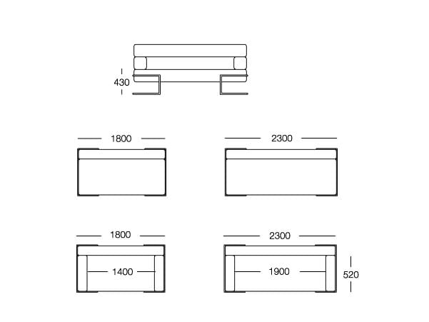 3-местный кожаный диван ROSSIN Горизонт ARCH-00018051 - Вид №2
