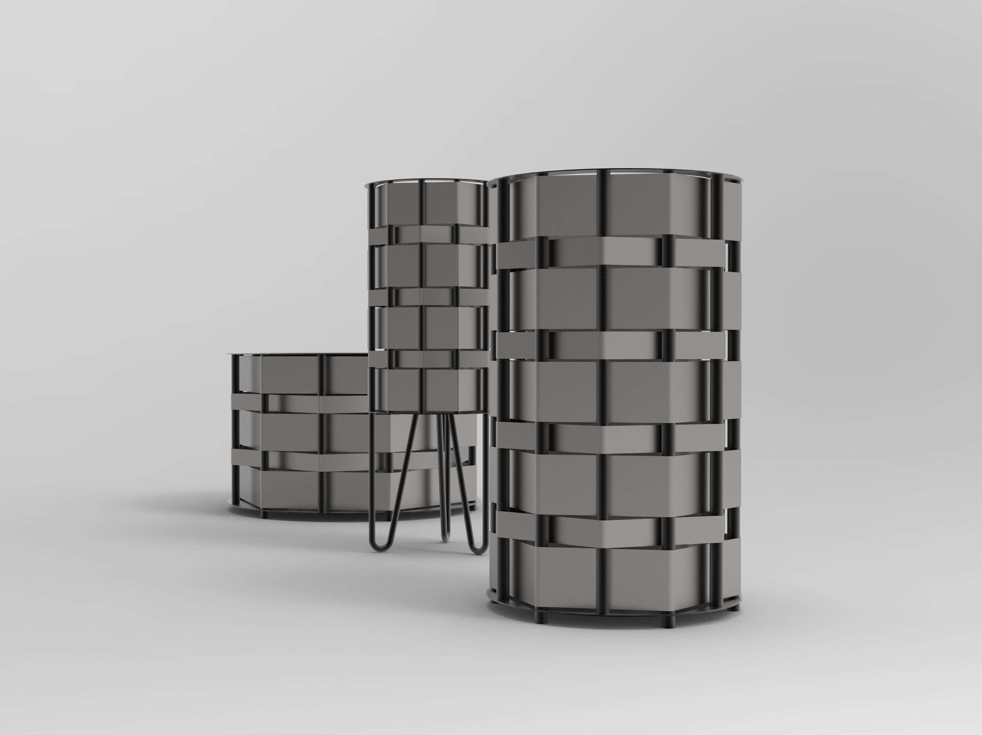 Оцинкованная стальная стойка для мусора Viscio Urban Design плетеная ARCH-00088247 - Вид №7