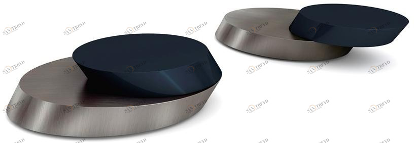 Visionnaire Низкий лакированный журнальный столик из стали и дерева sun-id-1500977