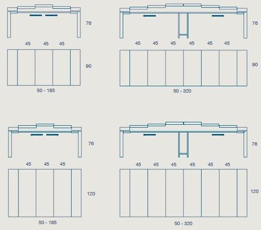 CREO Kitchens Выдвижная прямоугольная консоль из ламината sun-id-1478038 - Вид №2