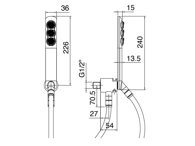 Набор для душа с 4 отверстиями Zazzeri Surf ARCH-00065090 - Вид №3