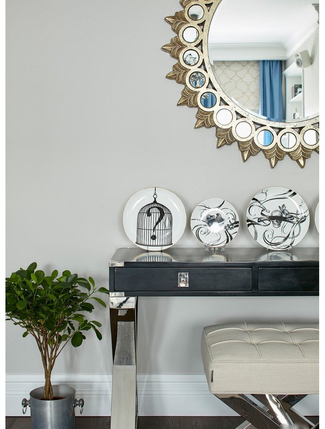 Туалетный столик с ящиками черный, серебро Montana от Eichholtz EICHHOLTZ EICHHOLTZ 060970 Хром;черный  - Вид №2