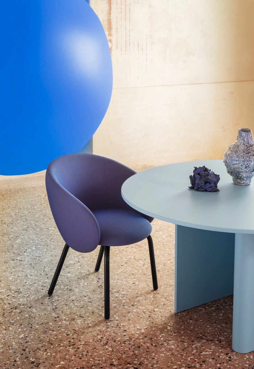 Тканевый мягкий стул с металлической основой Miniforms Nebula ARCH-00065414 - Вид №1
