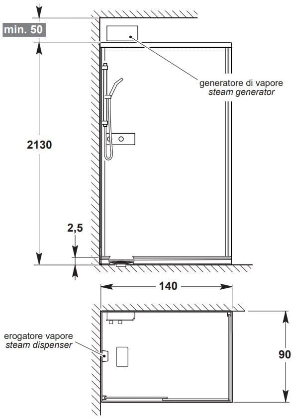 Многофункциональная угловая душевая кабина с раздвижной дверью Kinedo K1000 ARCH-00100999 - Вид №5