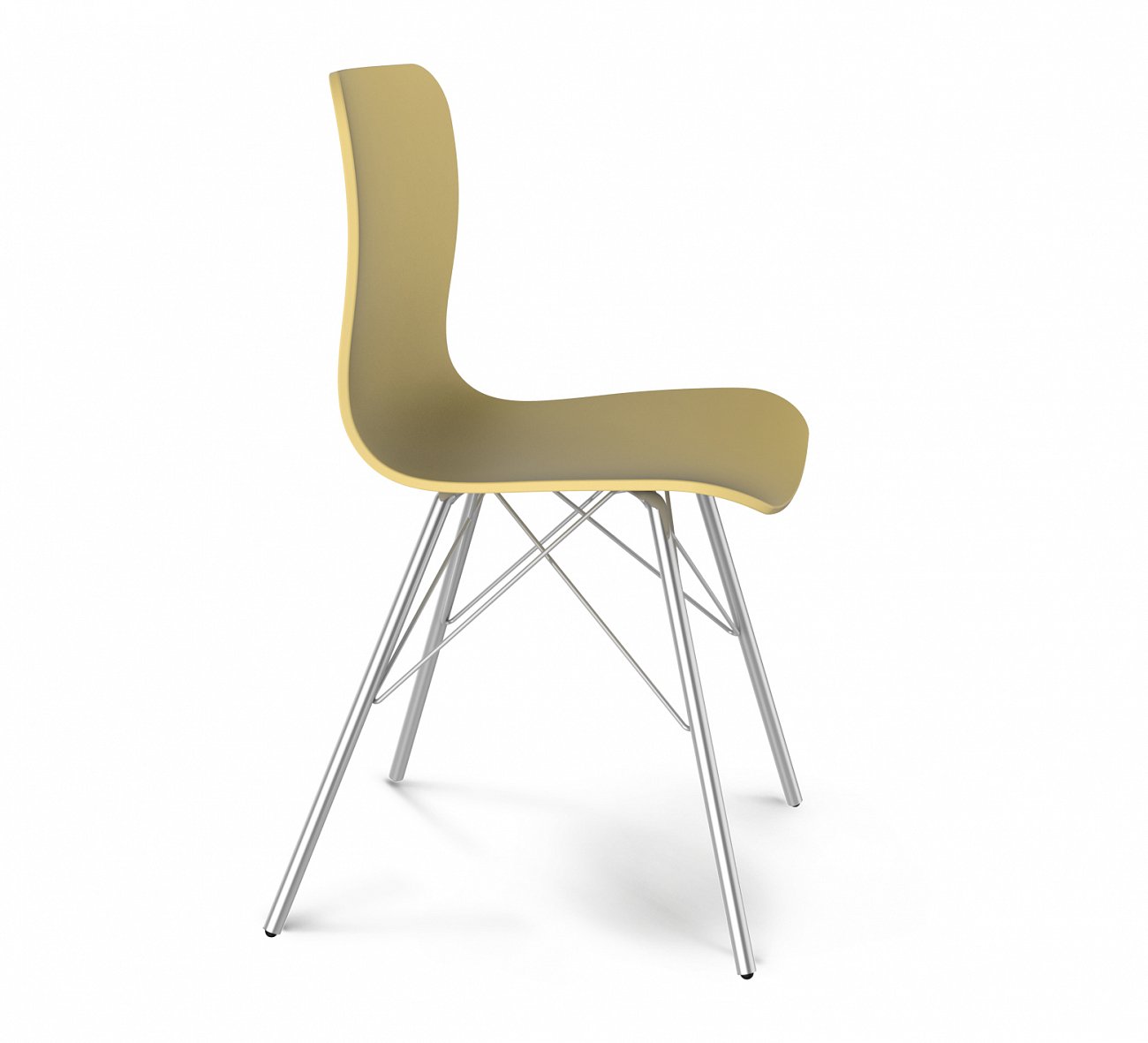 Стул DSR бежевый S40 (eames style) SHEFFILTON ДИЗАЙНЕРСКИЕ, EAMES STYLE 015591 Бежевый  - Вид №1
