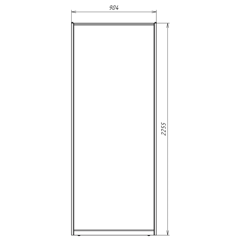 Дверь-купе KONSENSA 225.5x90.4 см МДФ цвет бетон профиль черный 89444117 STLM-2143562  - Вид №10