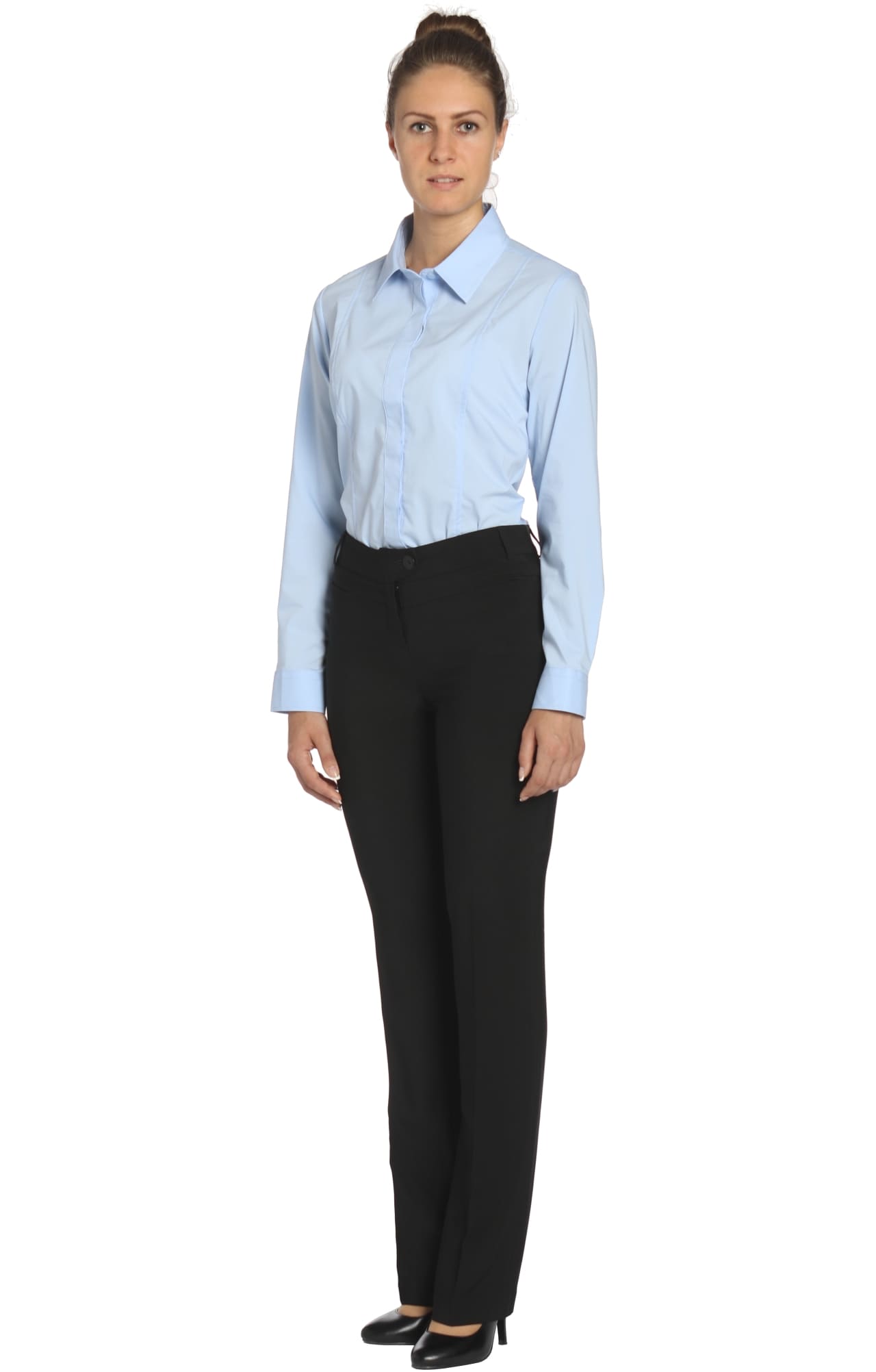 5030121 Рубашка женская  sky blue El-Risto  Корпоративная одежда  размер 54 (4XL)  - Вид №8