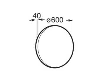 Круглое зеркало для ванной комнаты с рамкой Roca Luna ARCH-00130525 - Вид №3