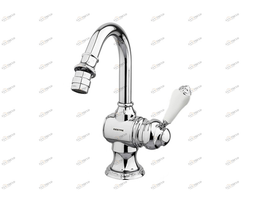 058523.L00.50 Биде-монолевер из белого фарфора Яркий хром Mestre Adriatica