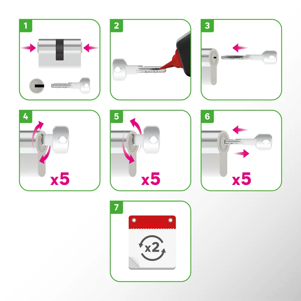 Цилиндр дверной Standers TTAL1-3555CR с хромированным покрытием 82625279 STLM-0032168 - Вид №5