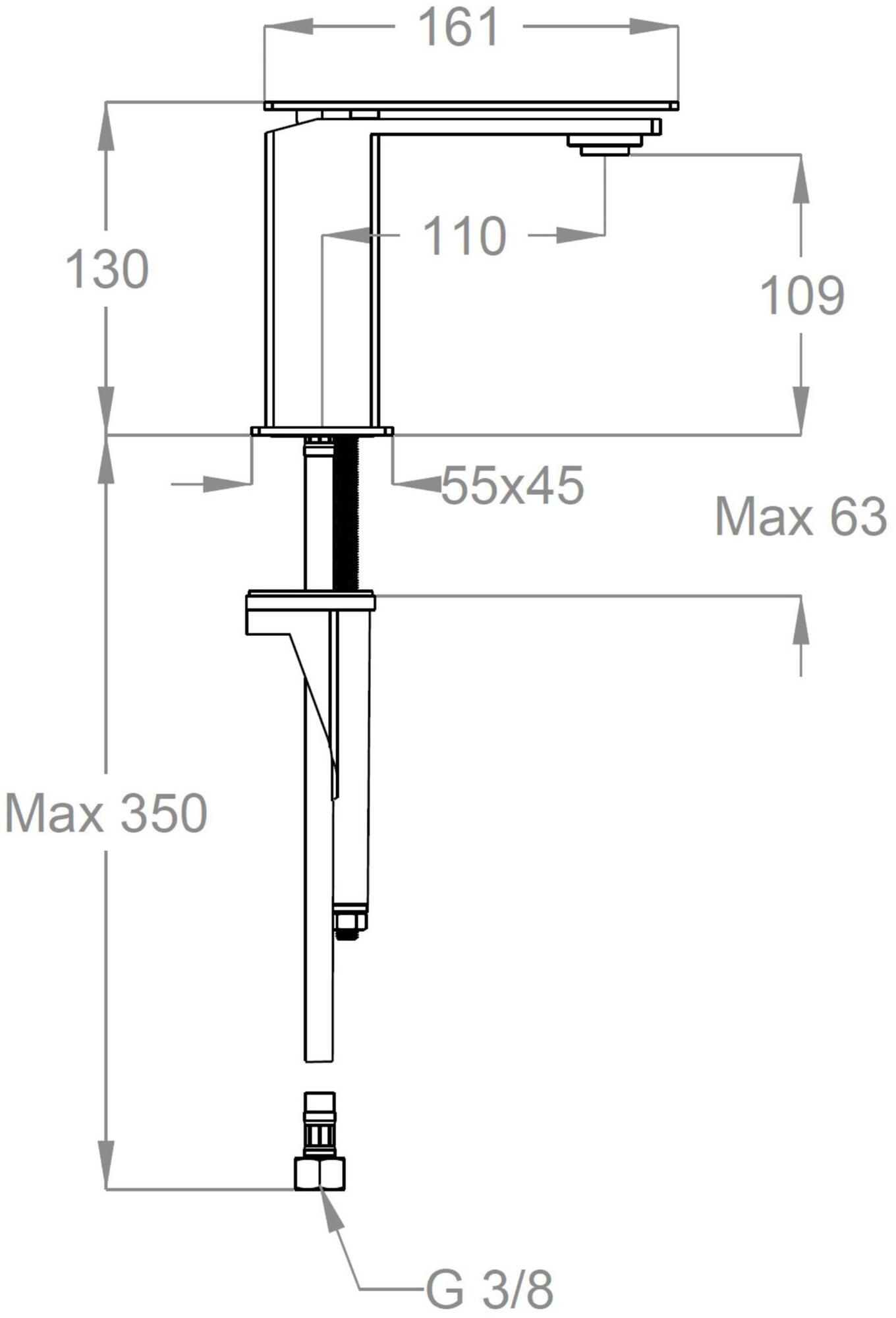 Fir Italia Смеситель для раковины, однорычажный, из нержавеющей стали Playsteel 58 5811200 - Вид №3