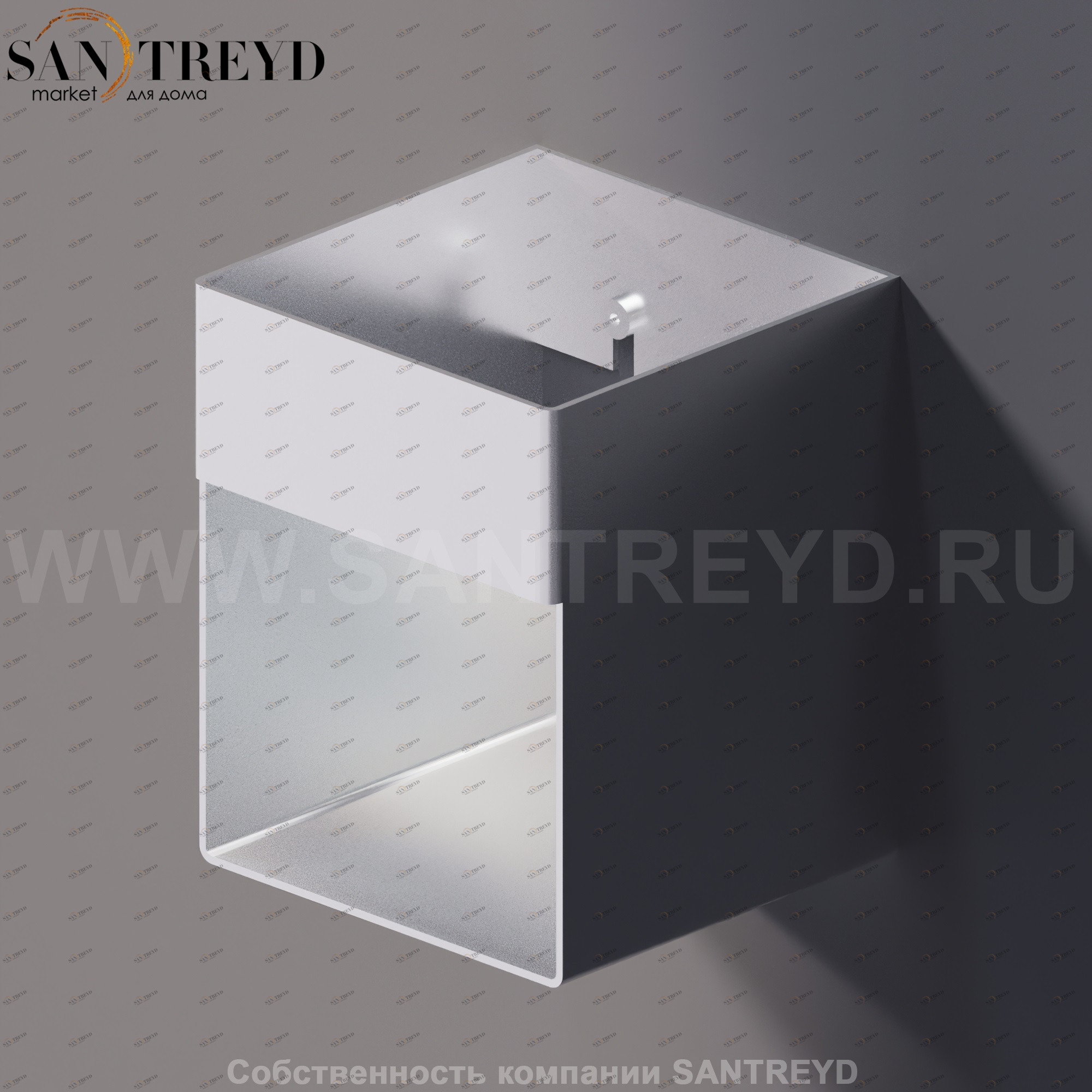 Agape 369 Базовый опорный элемент с полкой 12 см хромированный сатин A369203SP