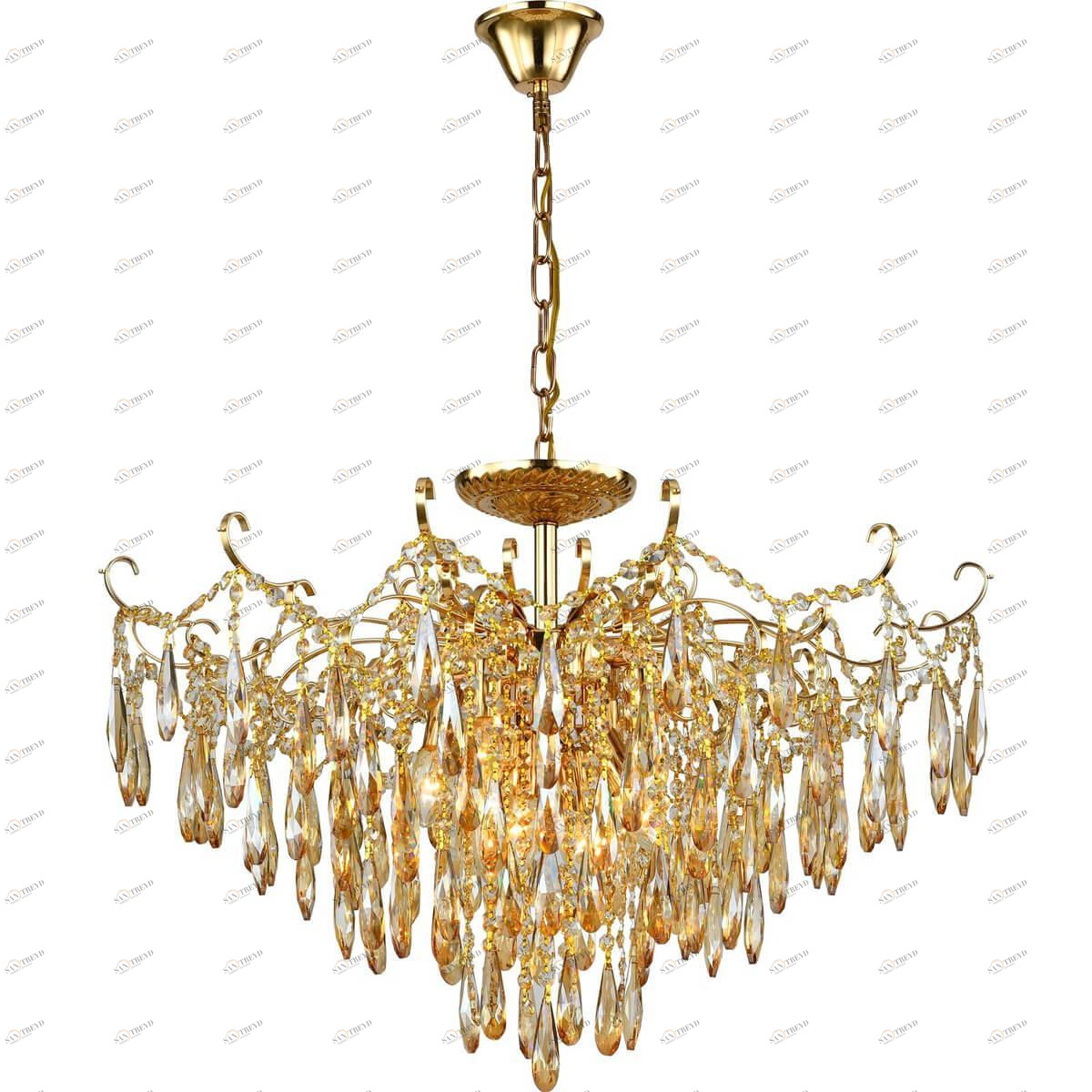 Подвесная люстра Stilfort Susana 1037/03/08P STILFORT ДИЗАЙНЕРСКИЕ, SUSANA 00-3888518 Золото;прозрачный 