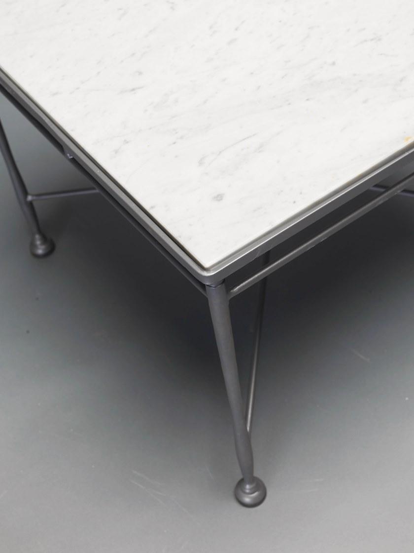 OFFICINACIANI Квадратный садовый журнальный столик из каррарского мрамора Intreccio Gf4004tas  - Вид №1