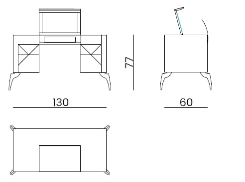 Деревянный туалетный столик Bizzotto Italia Symphony-Infinity ARCH-00007254 - Вид №2